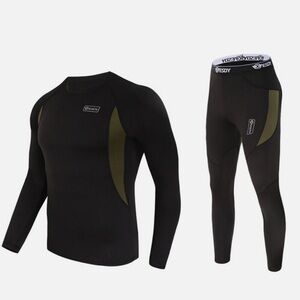 ESDY Compression Thermal Long Johns Long Sleeve Top and Pants Set Mens XXL NWOT